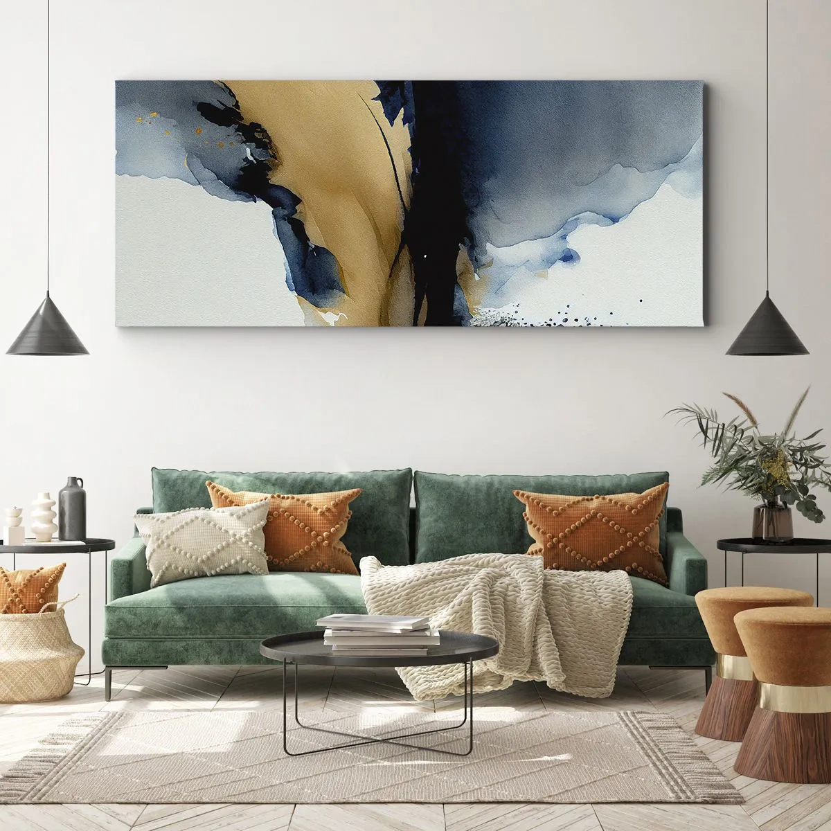 Obraz na płótnie - Za zasłoną - 100x40 cm