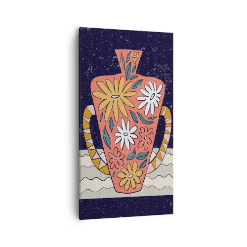 Obraz na płótnie - Malowany dzban - 55x100 cm