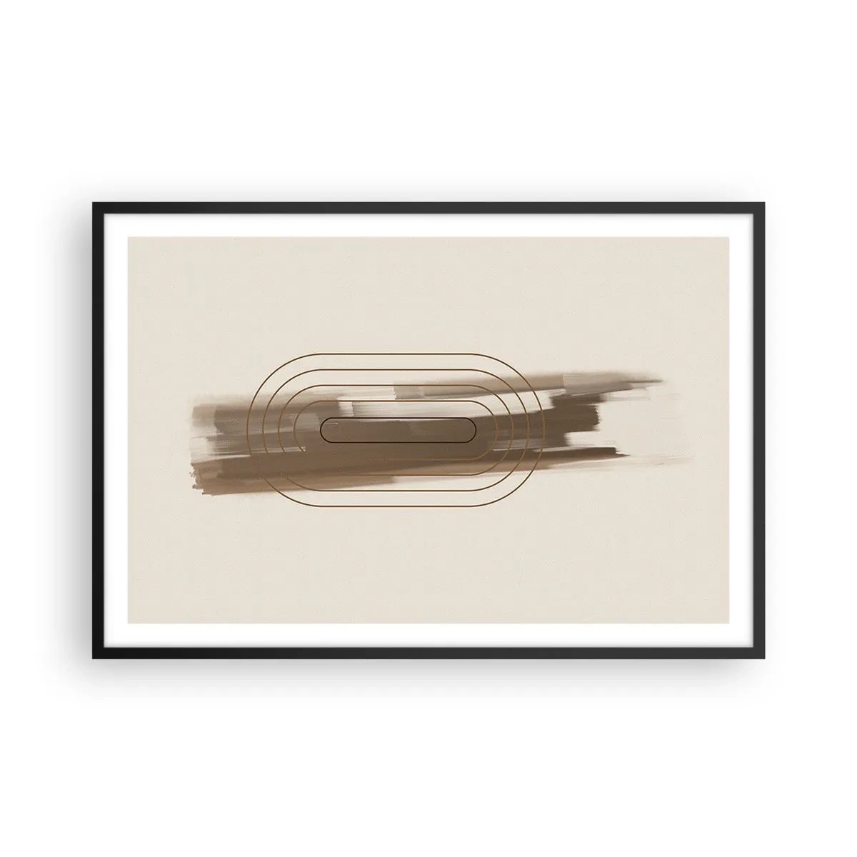 Plakat w czarnej ramie - Powiew szarości - 91x61 cm