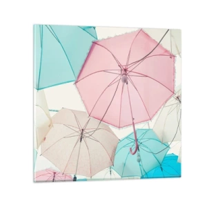 Obraz na szkle - Czasem słońce, czasem deszcz - 60x60 cm