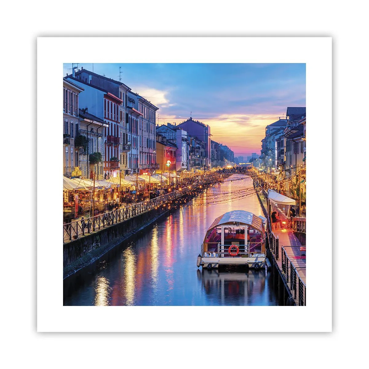 Plakat - Wieczór światła i zabawy - 40x40 cm