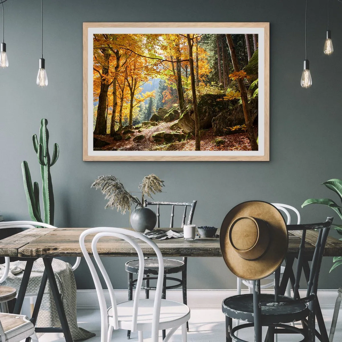 Plakat w ramie jasny dąb - Czas na odpoczynek - 50x40 cm