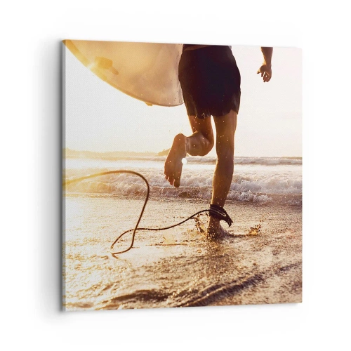 Obraz na płótnie - Na spotkanie fali - 60x60 cm