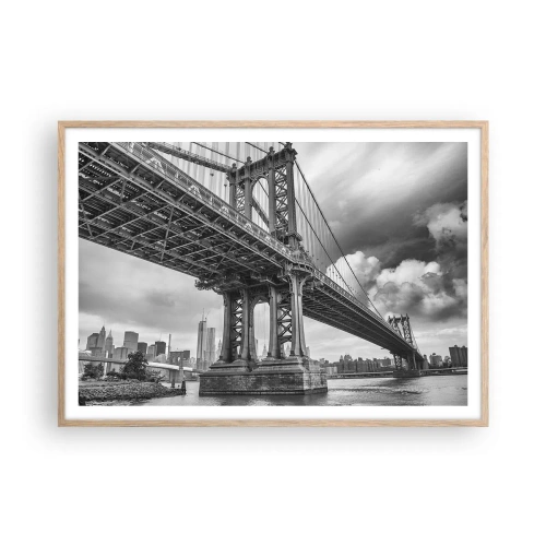 Plakat w ramie jasny dąb - Do serca miasta - 100x70 cm