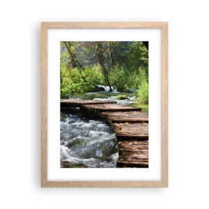 Plakat w ramie jasny dąb - Nad pienistą kaskadą - 30x40 cm