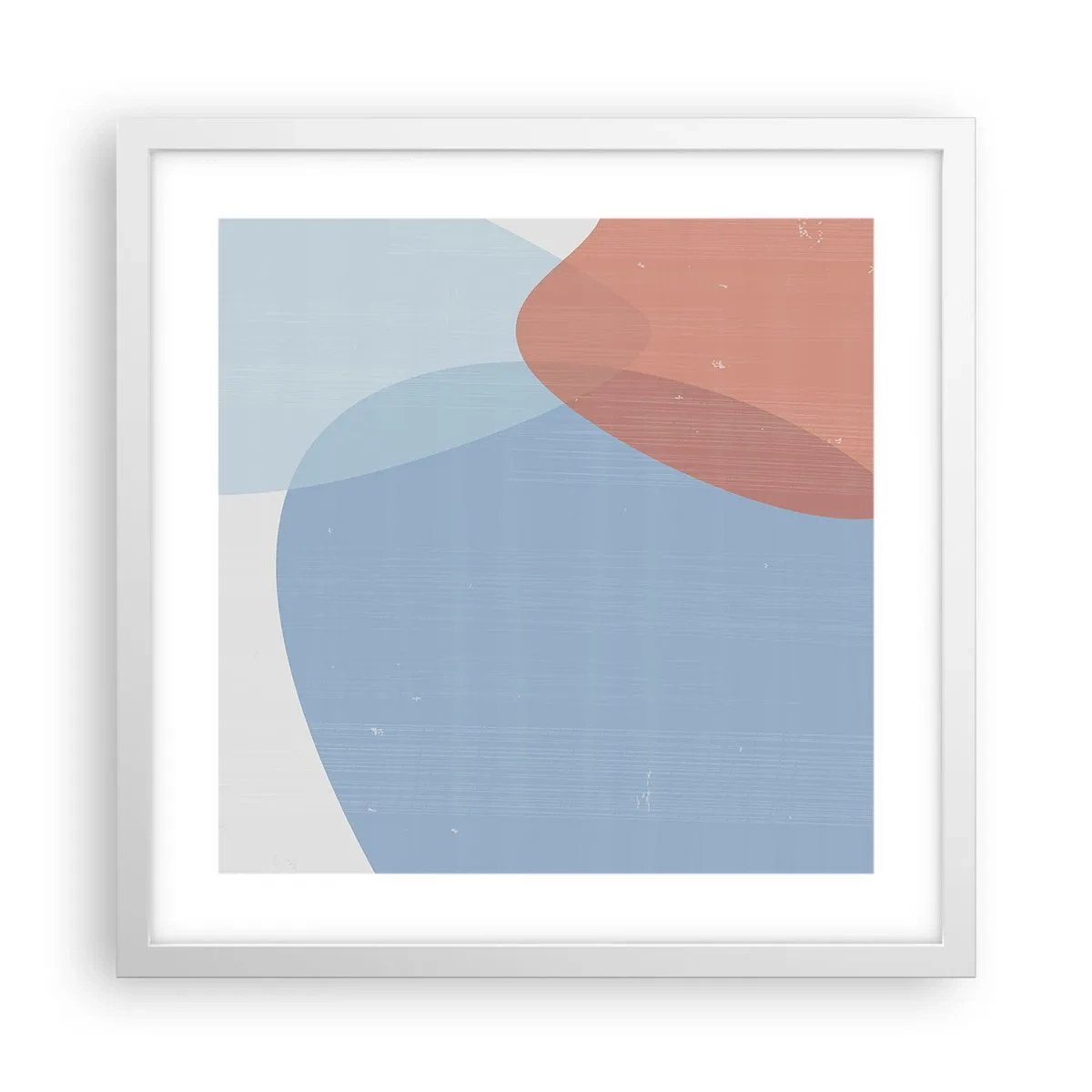 Plakat w białej ramie - Pastelowe związki - 40x40 cm