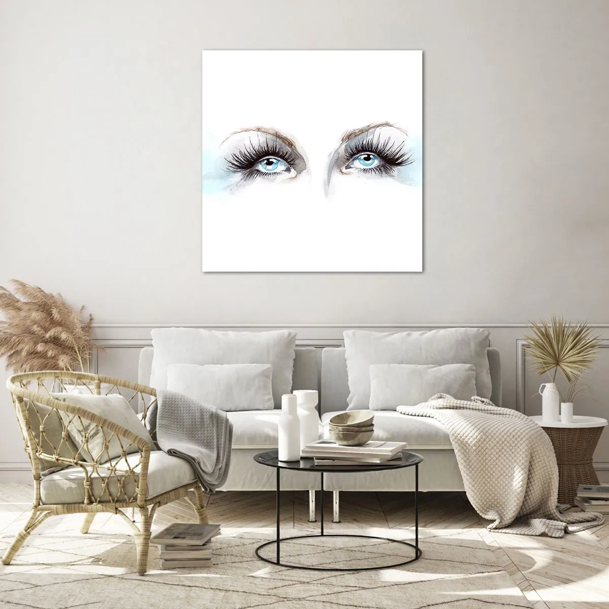 Obraz na szkle - Oczy anioła? - 30x30 cm