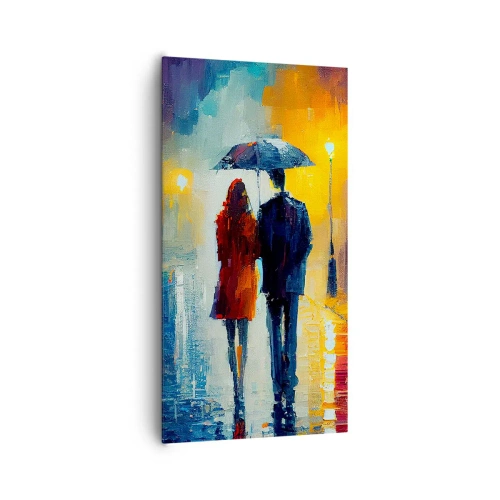 Obraz na płótnie - Razem – kolorowa noc - 65x120 cm