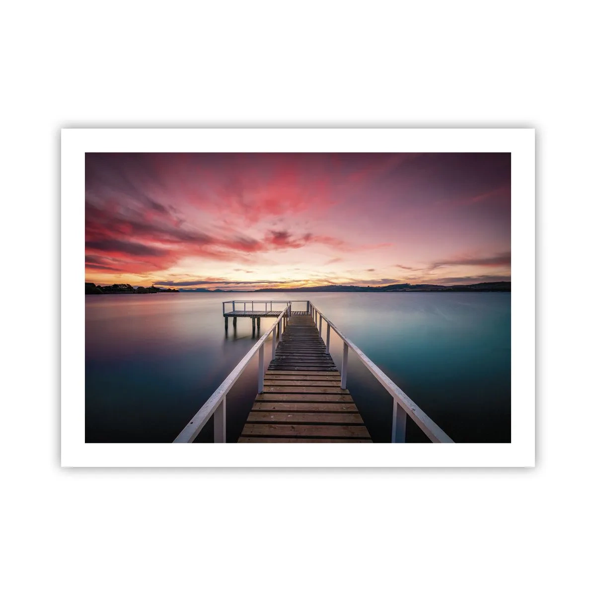 Plakat - Łagodny płomień wieczoru - 70x50 cm