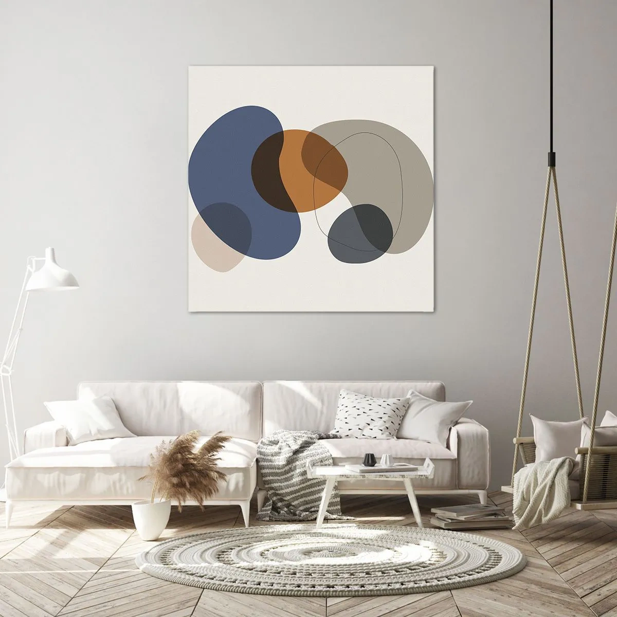 Obraz na płótnie - Krople barw - 70x70 cm