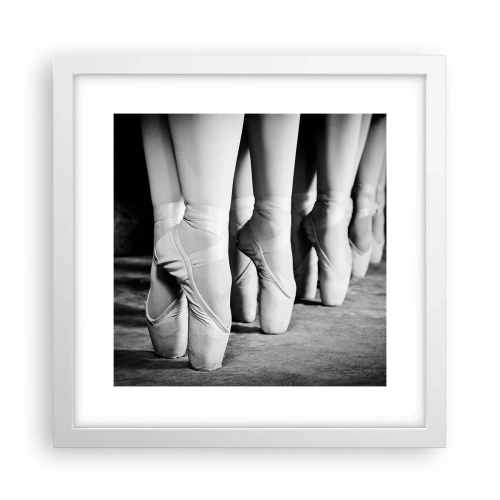 Plakat w białej ramie - Razem, lekko - 30x30 cm