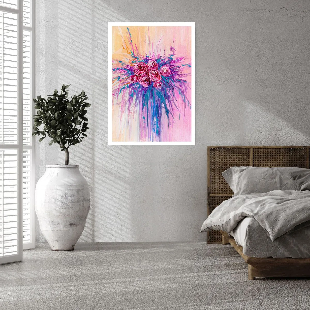 Plakat - Różana fontanna - 70x100 cm