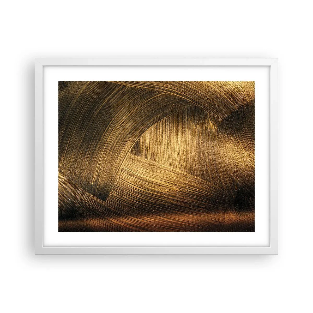 Plakat w białej ramie - W złotym labiryncie - 50x40 cm