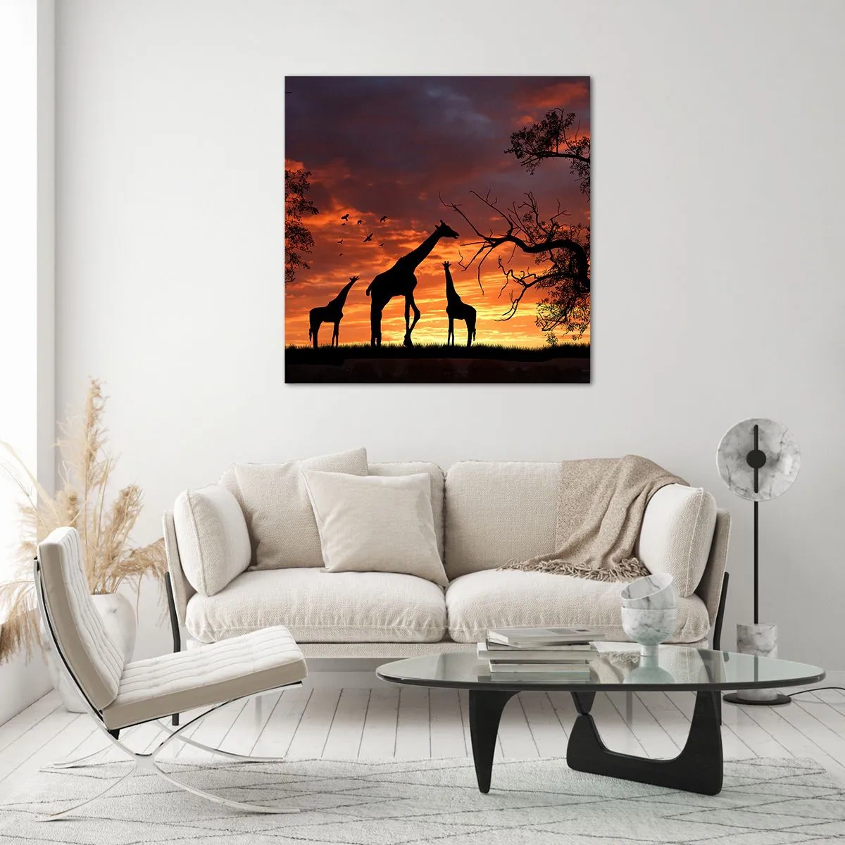 Obraz na szkle - Mała kolacja w gronie najbliższych - 40x40 cm