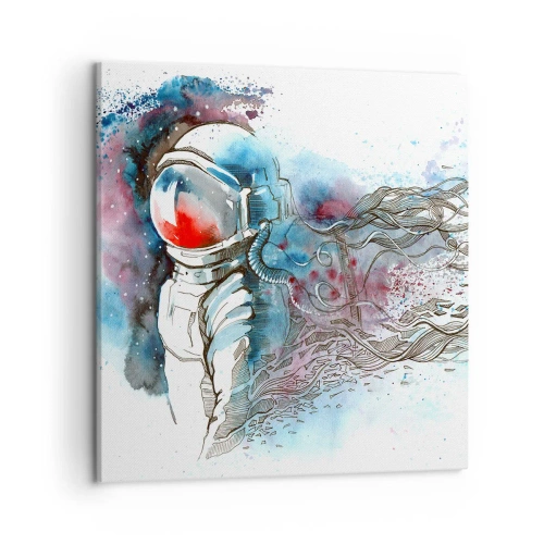 Obraz na płótnie - Sam na sam z kosmosem - 50x50 cm
