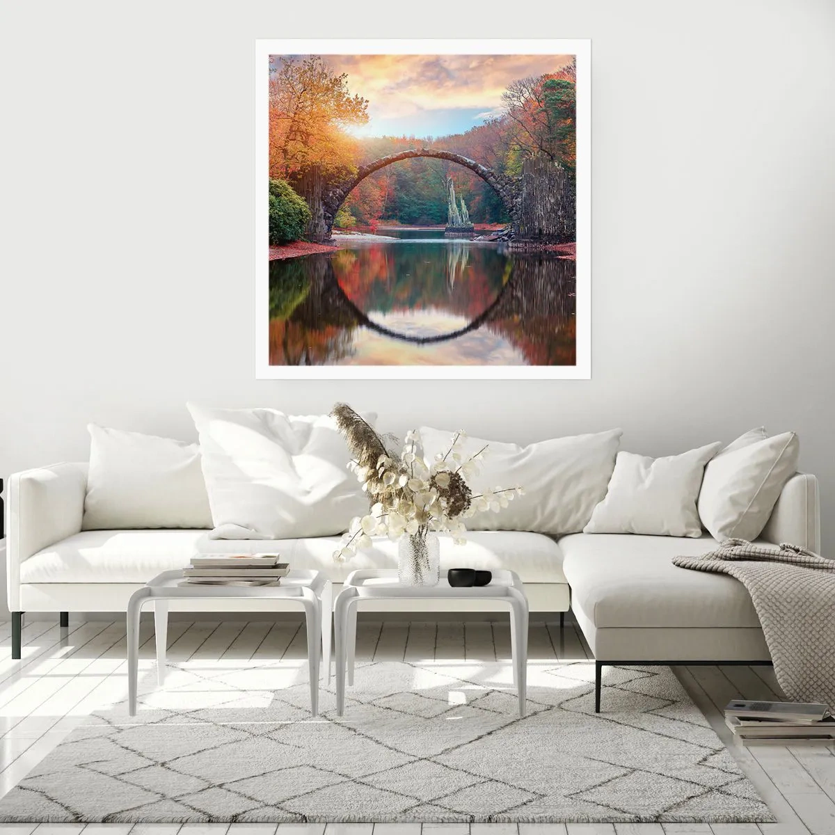 Plakat - Po drugiej stronie lustra - 40x40 cm