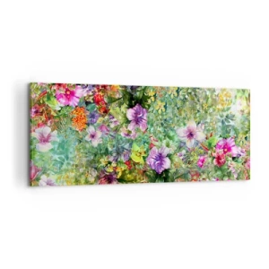 Obraz na płótnie - W kwiaty na zatracenie - 100x40 cm