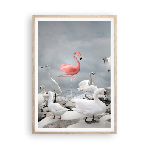 Plakat w ramie jasny dąb - Skąd się tu wziąłem? - 70x100 cm
