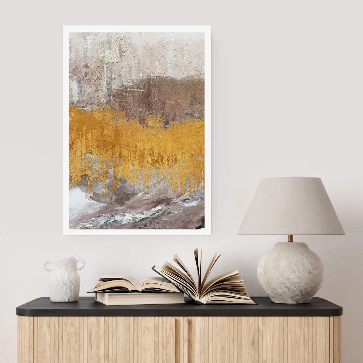 Plakat - Złocisty podmuch - 40x50 cm