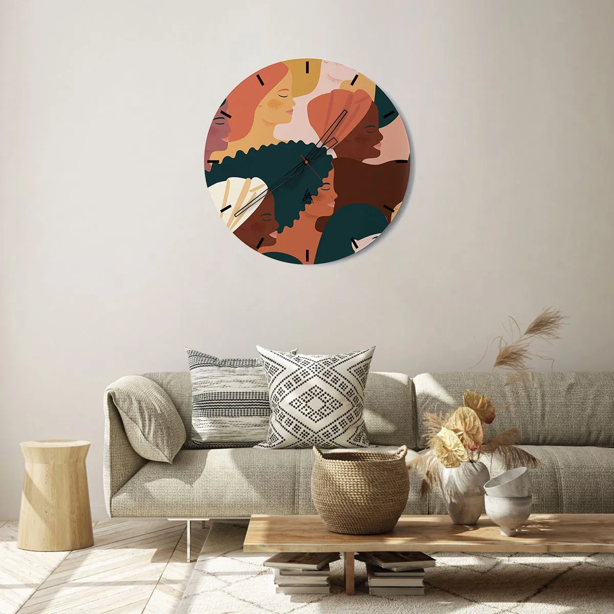 Zegar ścienny - Tylko kobiecość - 30x30 cm