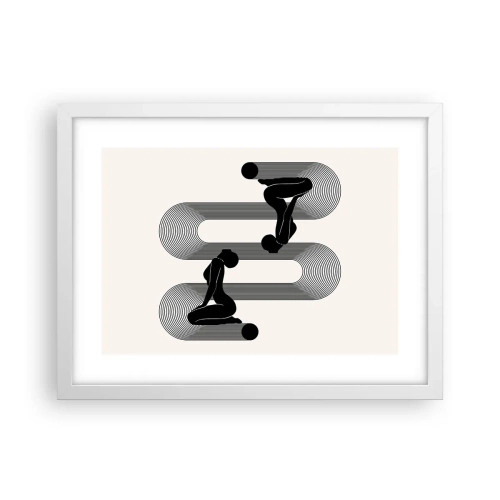 Plakat w białej ramie - Zmysłowa symetria - 40x30 cm