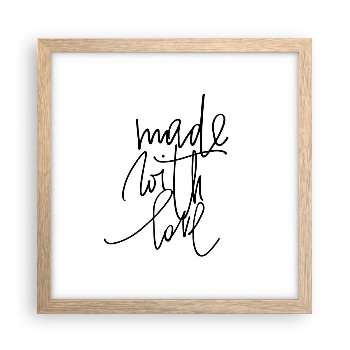 Plakat w ramie jasny dąb - Najlepsza marka - 30x30 cm