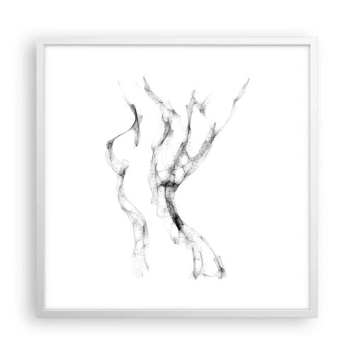 Plakat w białej ramie - Piękna i silna - 60x60 cm