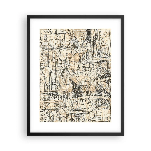 Plakat w czarnej ramie - Czeka na rozszyfrowanie - 40x50 cm