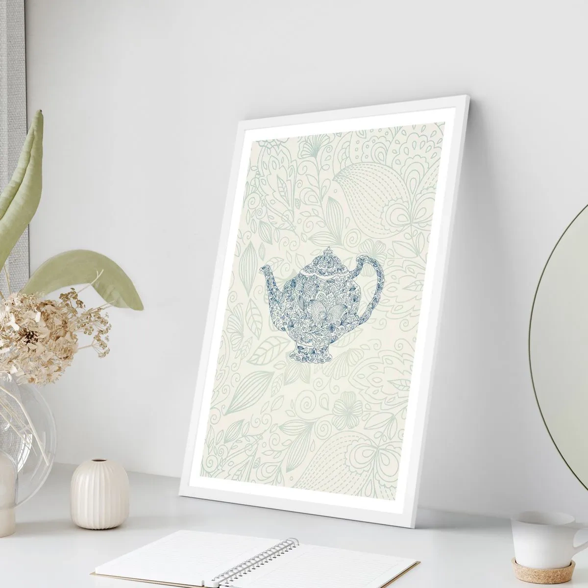 Plakat w białej ramie - Herbaty czar - 70x100 cm