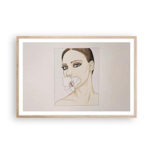 Plakat w ramie jasny dąb - Symbol elegancji i piękna - 91x61 cm