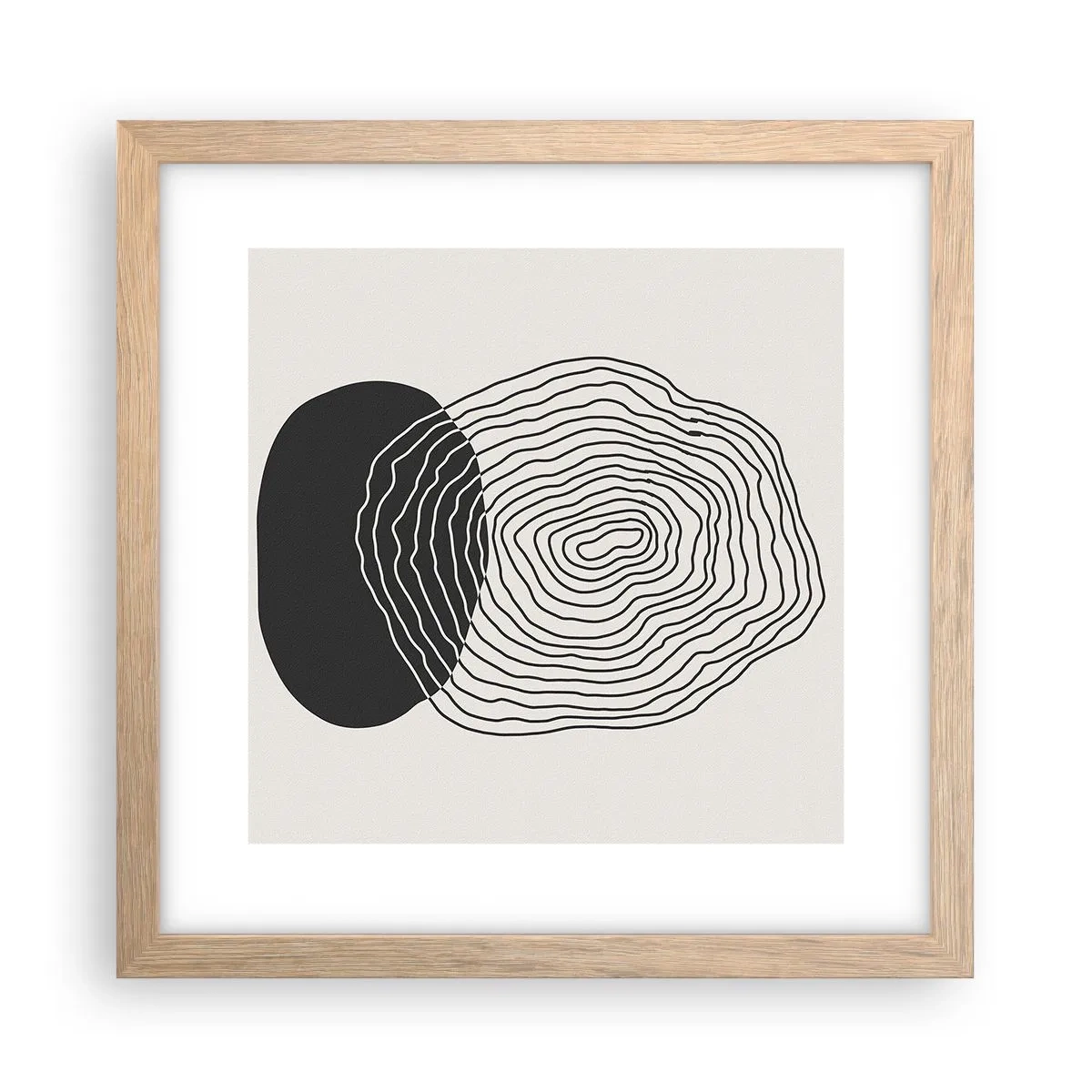 Plakat w ramie jasny dąb - Trwanie i drganie - 30x30 cm