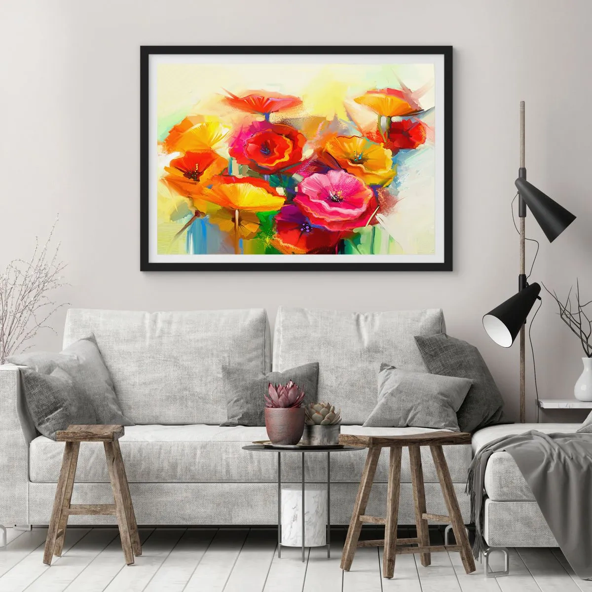 Plakat w czarnej ramie - Nie tylko czerwone - 40x30 cm