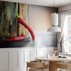 Fototapeta Standard Eco - Red hot chili peppers - Papryka, Chili, Przyprawa - 450x315 cm