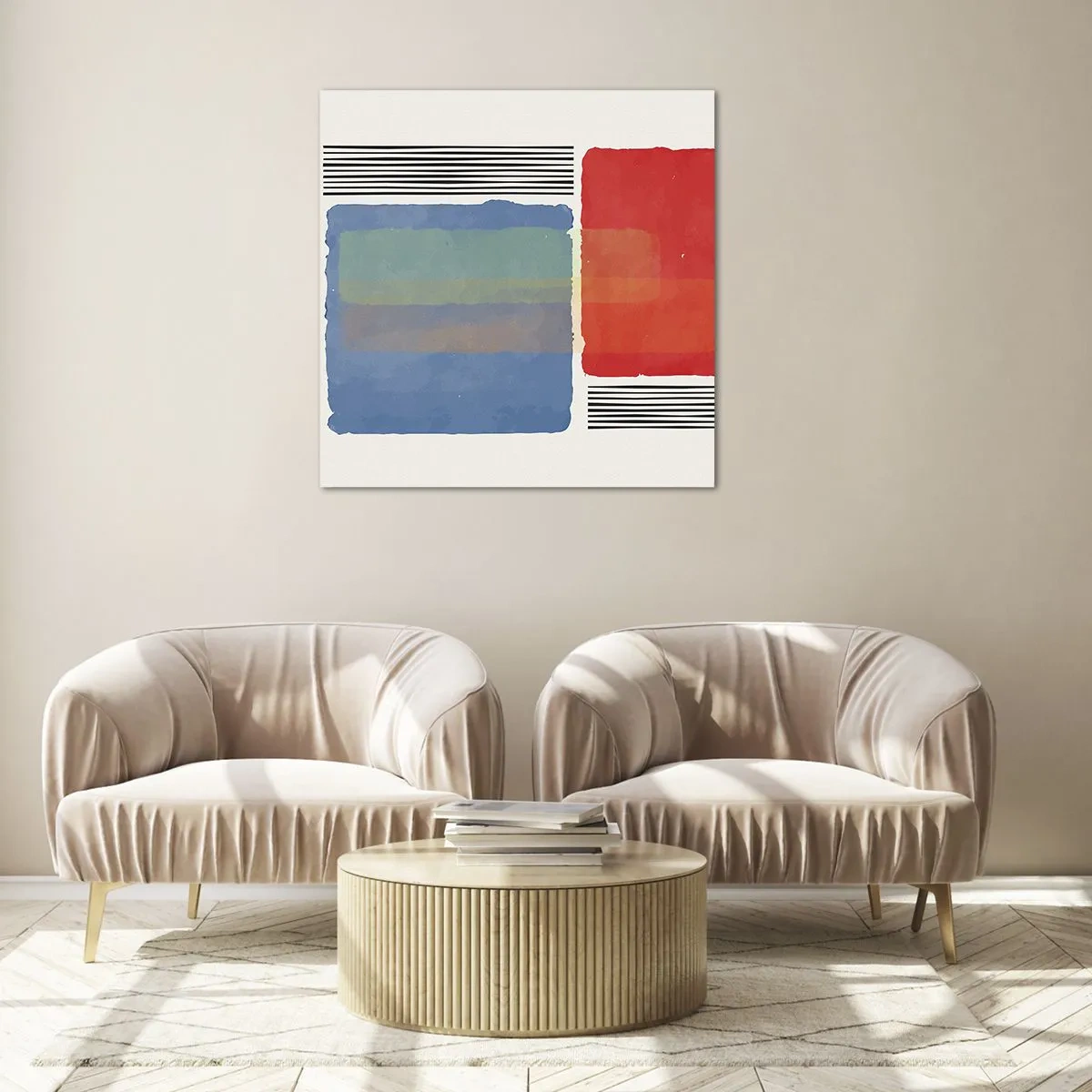 Obraz na szkle - Duch i litera geometrii - 40x40 cm