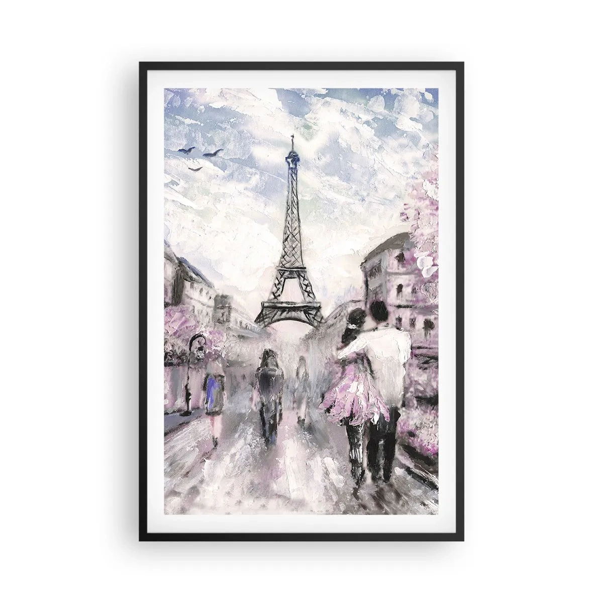 Plakat w czarnej ramie - Jak zakochac się, to tylko w… - 61x91 cm