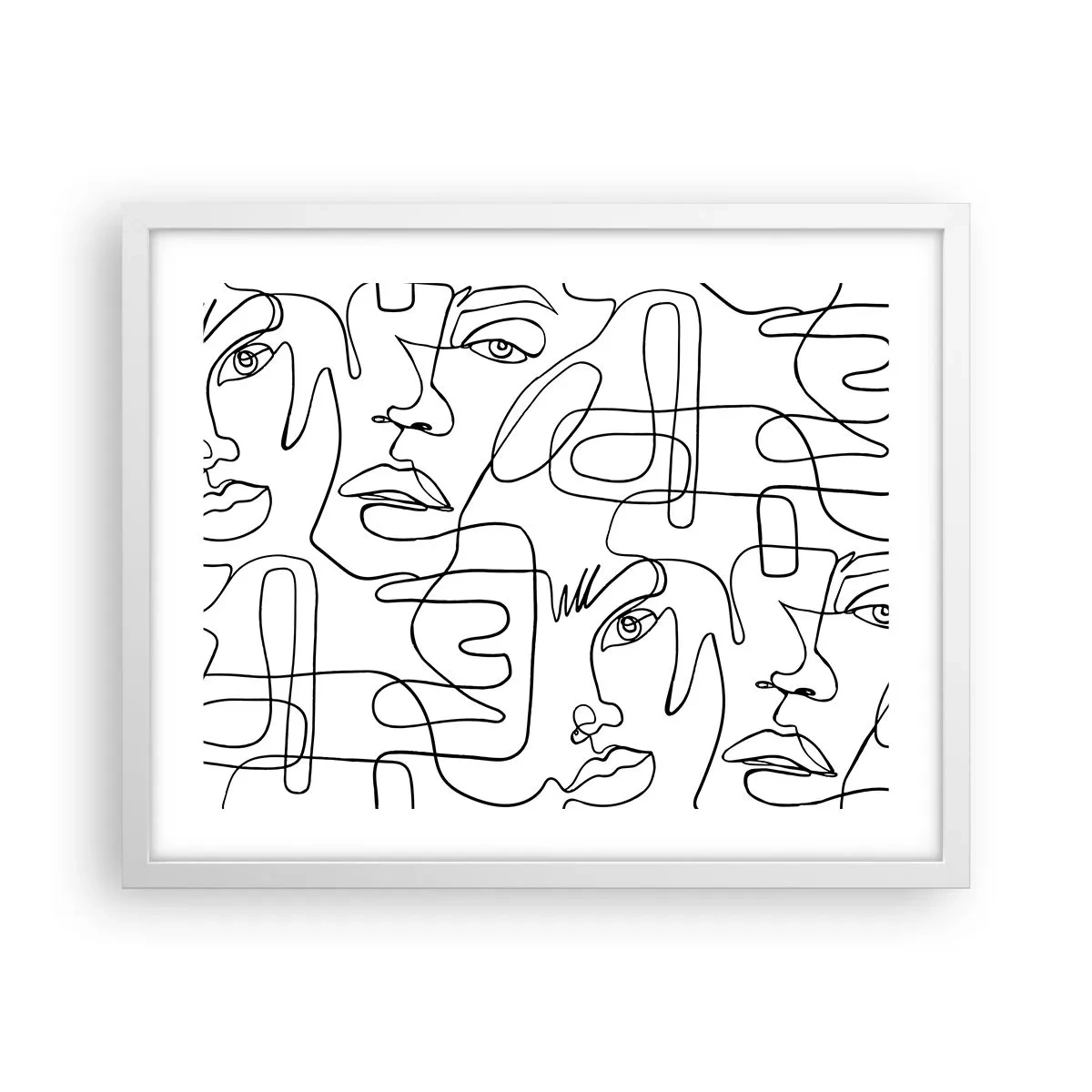 Plakat w białej ramie - W splątanych emocjach - 50x40 cm