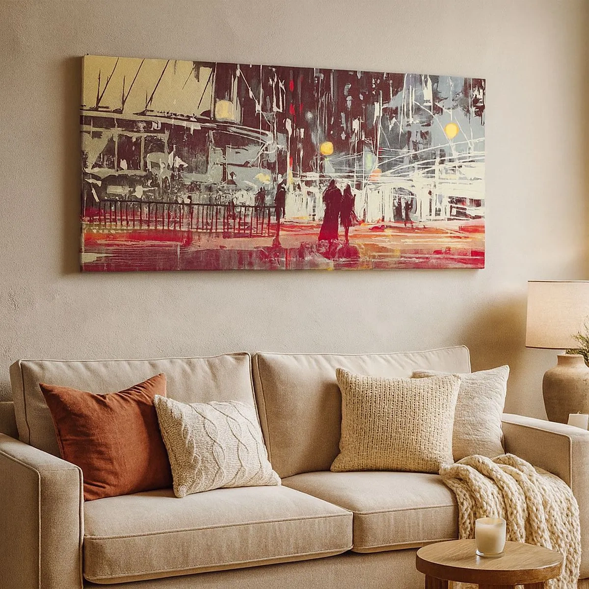 Obraz na płótnie - Wielkomiejska przeprawa - 100x40 cm