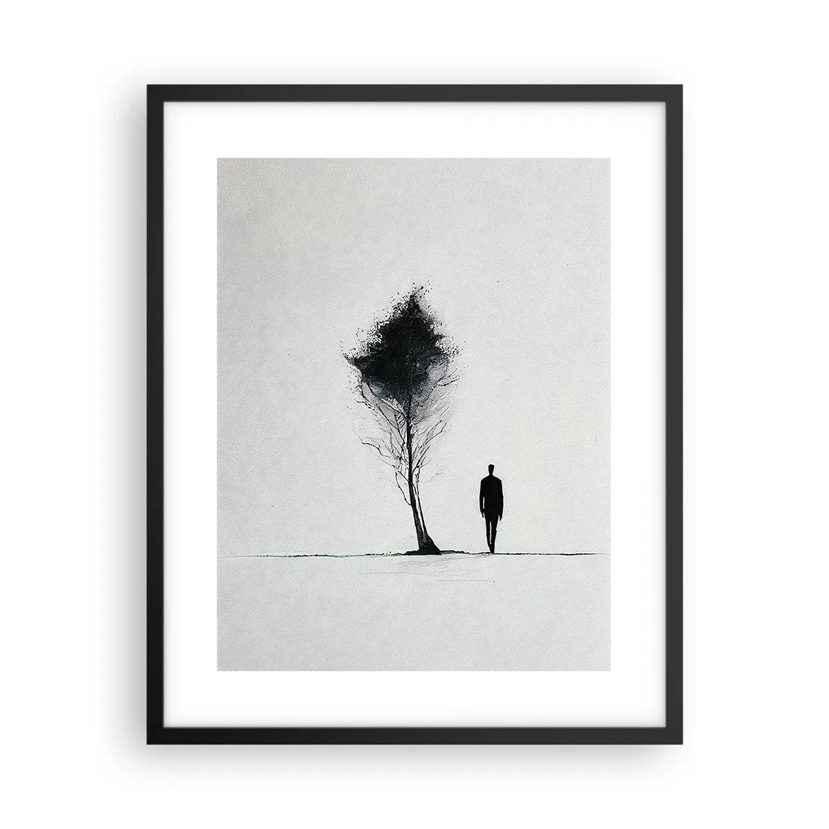 Plakat w czarnej ramie - Wszyscy wędrujemy - 40x50 cm