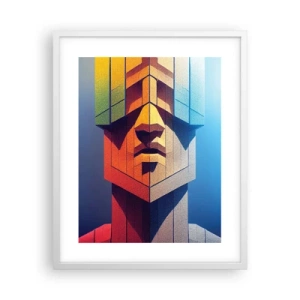 Plakat w białej ramie - Człowiek z zasadami - 40x50 cm