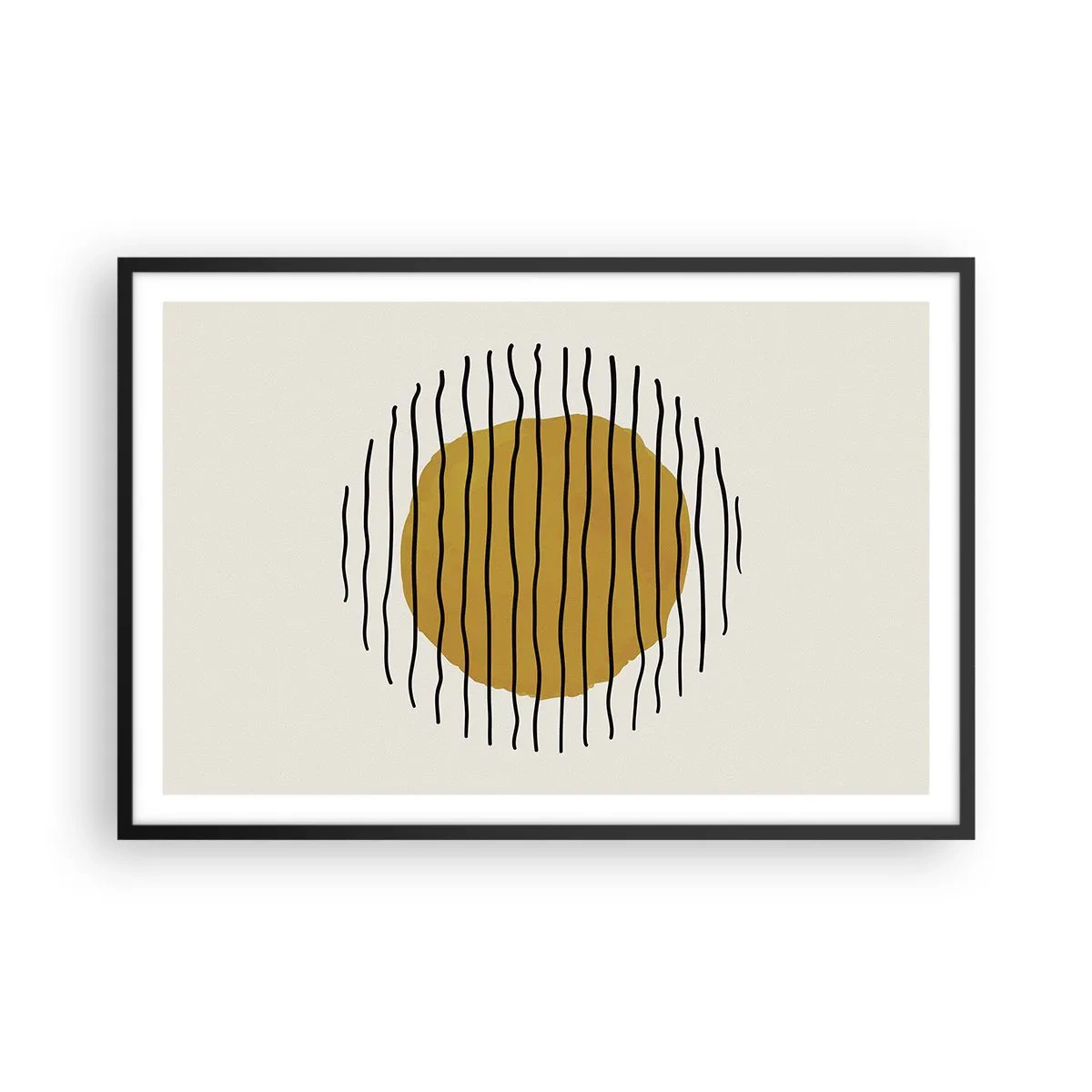 Plakat w czarnej ramie - Abstrakcja drżąca od żaru - 91x61 cm