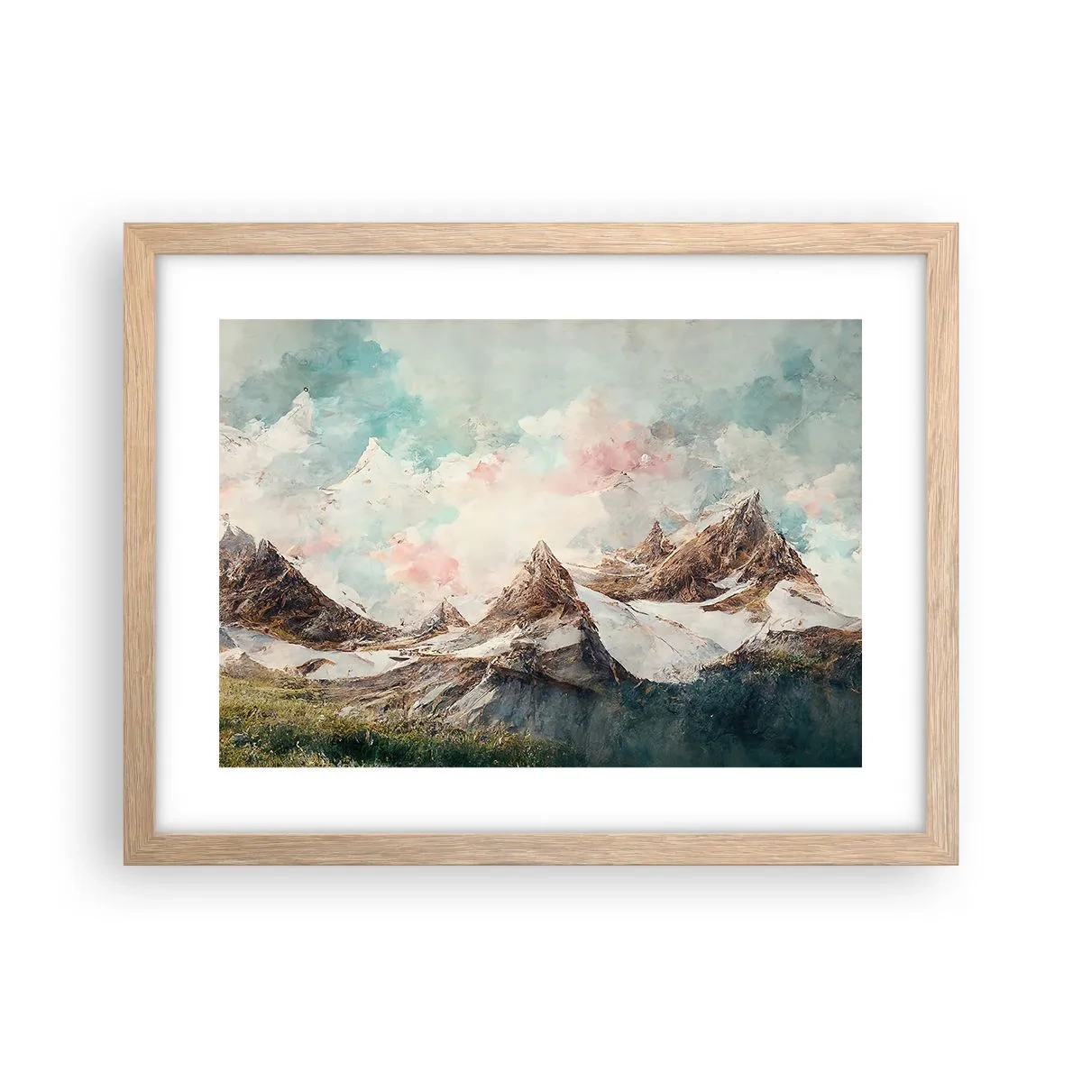 Plakat w ramie jasny dąb - Skalne ostrza - 40x30 cm