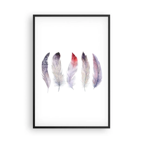 Plakat w czarnej ramie - Delikatne jak różnobarwna mgła - 61x91 cm