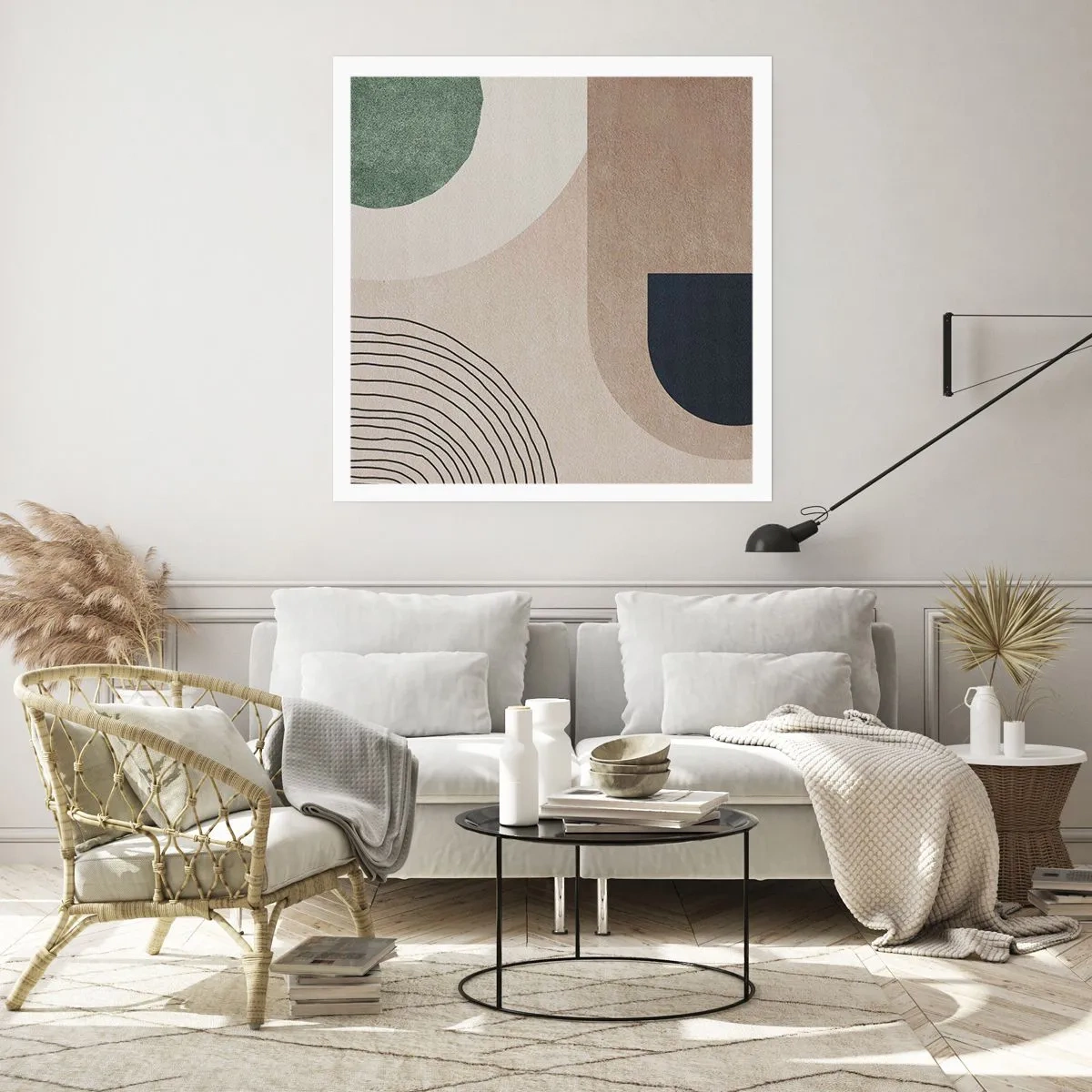 Plakat - Łagodność owalu - 60x60 cm