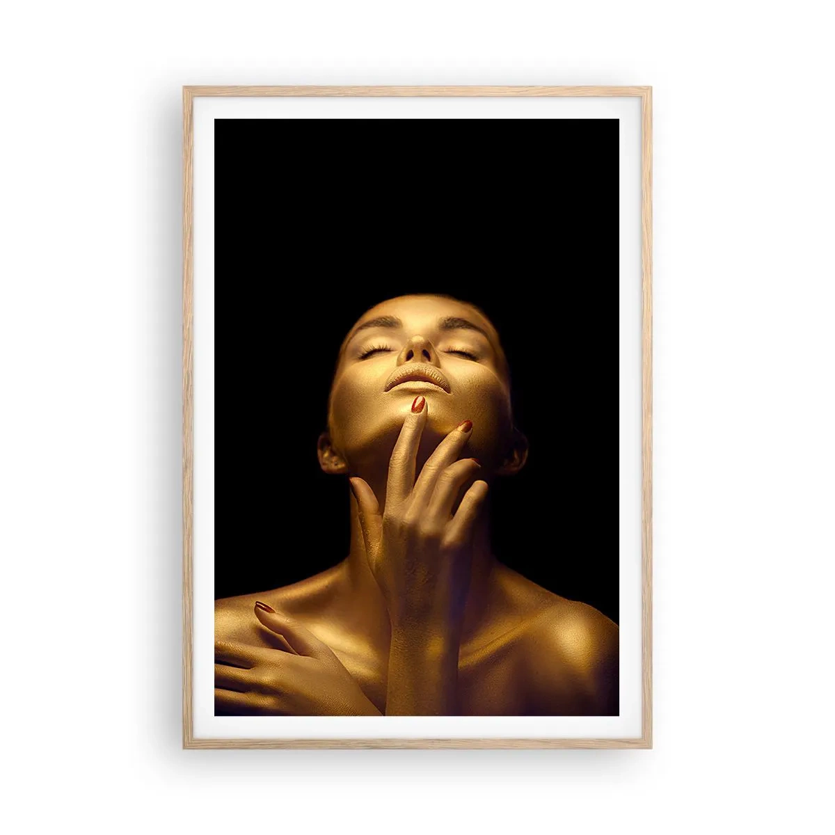 Plakat w ramie jasny dąb - Jak złoty jedwab - 70x100 cm