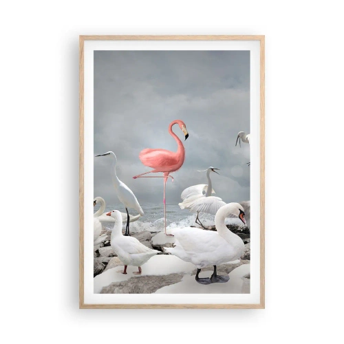 Plakat w ramie jasny dąb - Skąd się tu wziąłem? - 61x91 cm