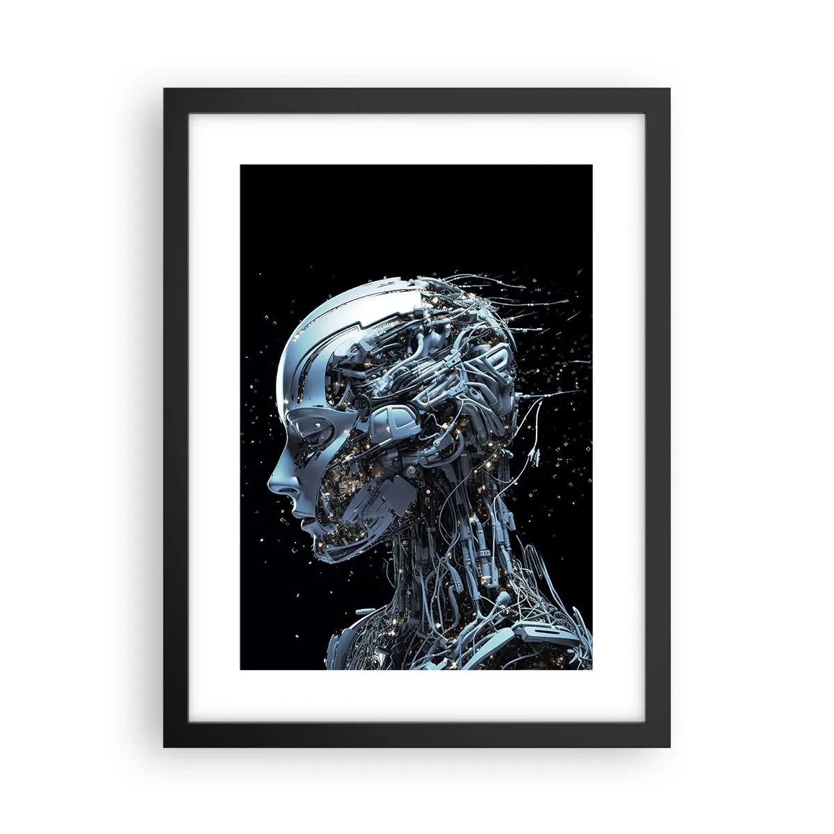 Plakat w czarnej ramie - Technologia jest kobietą - 30x40 cm