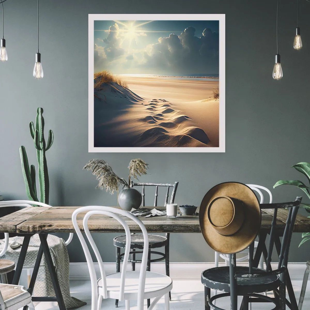 Plakat - Kojący pejzaż - 40x40 cm