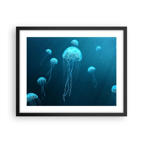 Plakat w czarnej ramie - Oceaniczny taniec - 50x40 cm