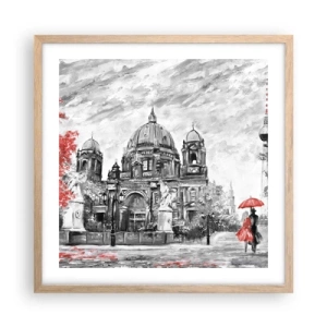 Plakat w ramie jasny dąb - Berlińskie spotkanie - 50x50 cm
