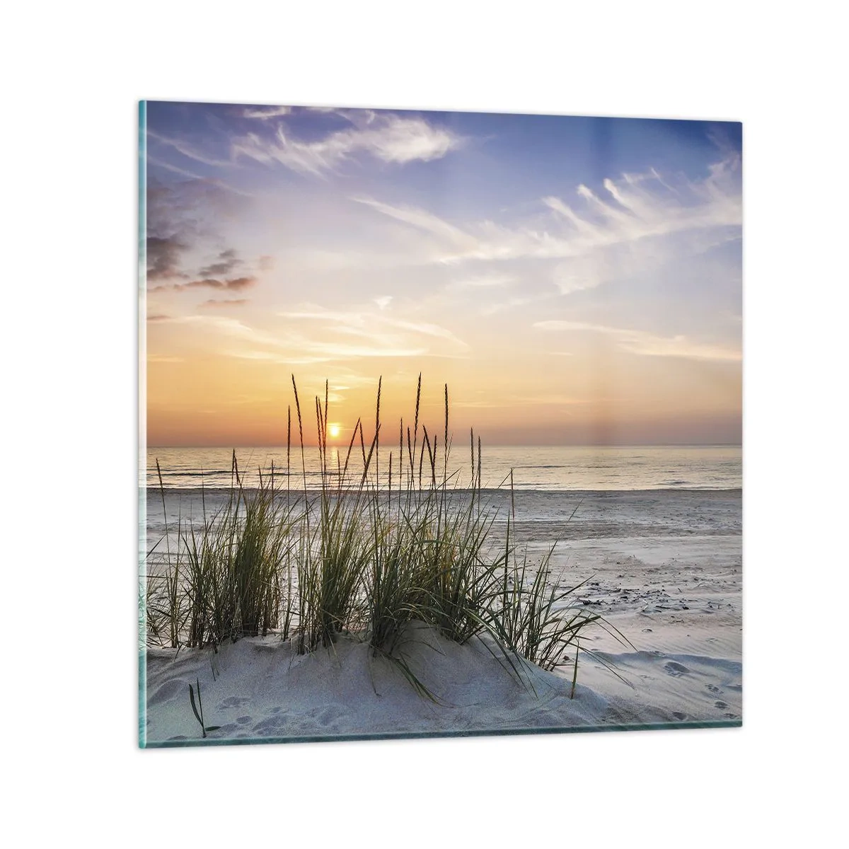 Obraz na szkle - Popatrz, pomyśl, poczuj - 30x30 cm